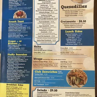 Menu breakfast and lunch served all day; 6:30 am to 3:00 pm.