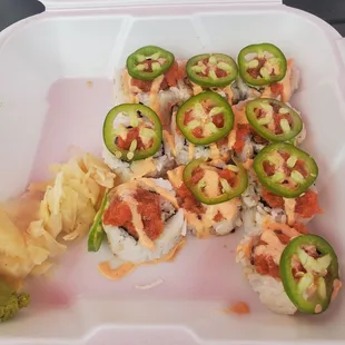 Crazy roll sushi.