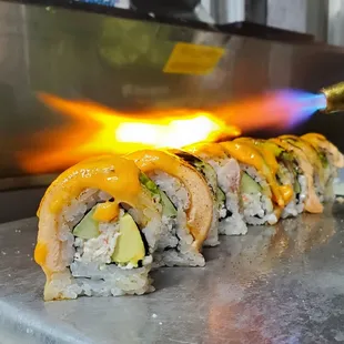 Seared Rainbow Roll