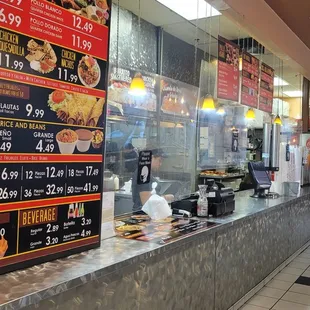 Good selection according to menus and signs