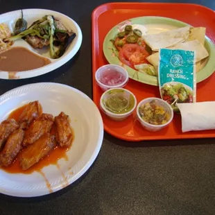 Our $30 of food and beverages from Rico Pollo, N Chambers Location.  Beverages not included in the picture.  October 5th 2013