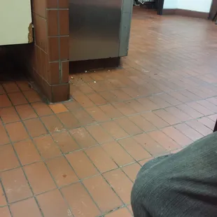 the floor of a restaurant