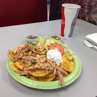 Rico Pollo - Nachos de Pollo (with microwaved cheese wiz)