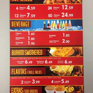 Menu back