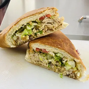 a cut in half sandwich