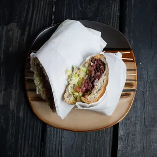 a sandwich on a plate