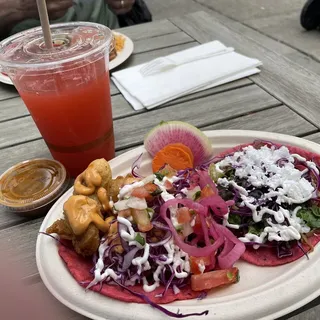 2 Tacos with Agua Fresca