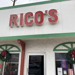 the front of the restaurant