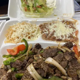 Beef fajitas