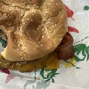 Delicious bacon burger!