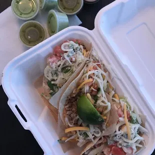 Veggie tacos to go!