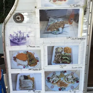 a variety of food items