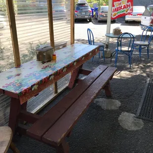 sushi and sashimi, outside