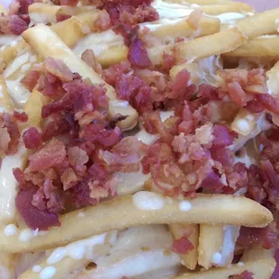 Bacon cheese fries... So yummy!