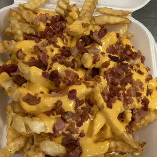 Famous for our Fries with cheese and bacon