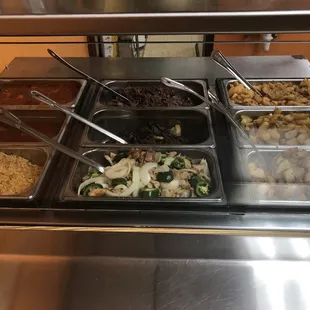 a variety of food items