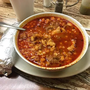 Great Bowl of Menudo &amp; wonderful breakfast tacos