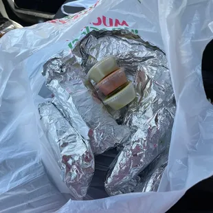 More than 14 tacos and you get three little sauces