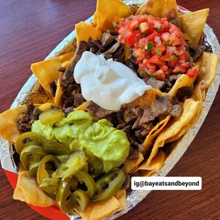 Carne asada nachos