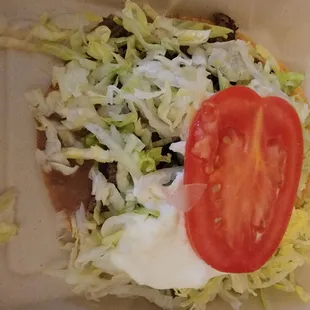 Tostada carne
