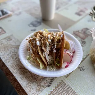Shredded beef tacos