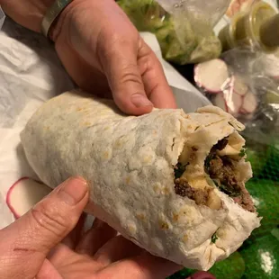 Carne asada burrito