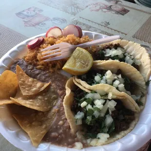 Taco combo plate