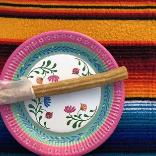 Fresh churros! She brought some dipping sauces too!