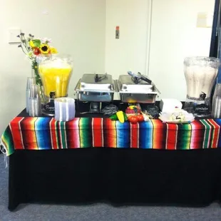 Aguas frescas and side dishes available