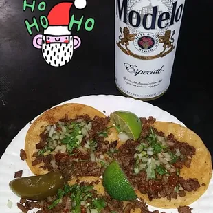 Carne Asada tacos. Open on Christmas A+++