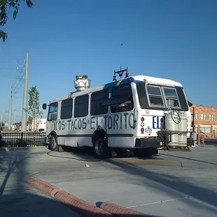 a bus parked in a parking lot
