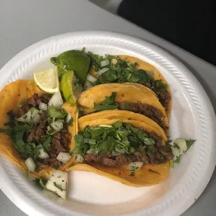 Beef fajita tacos