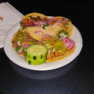 The pollo and asada tacos were amazing and they have a good salsa bar. The customer service was excellent, they are so nice !