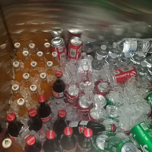 a variety of sodas