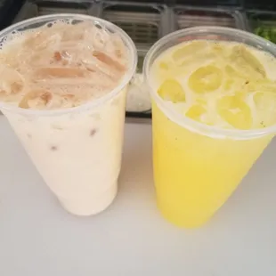 Horchata  and pineapple