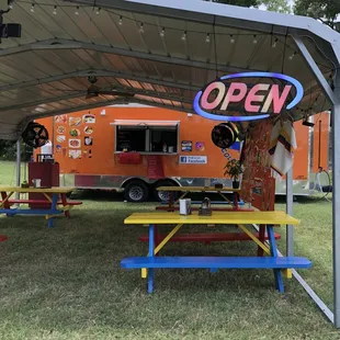 an open food truck