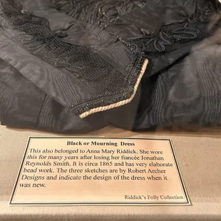 Black Morning Dress that Anna Mary Riddick wore