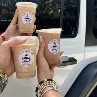 Vanilla mac nut lattes, vanilla latte, chocolate covered strawberry latte