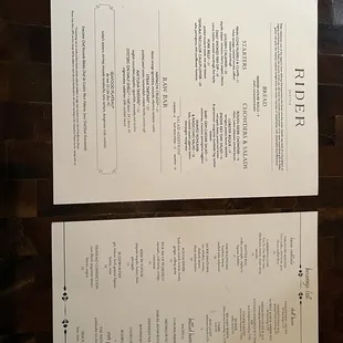 Menus