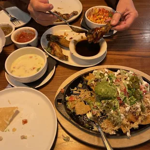 Nachos, wings and corn!