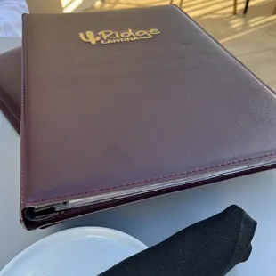 Menu cover