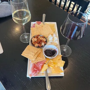 Cheese board with prosciutto! YUM.