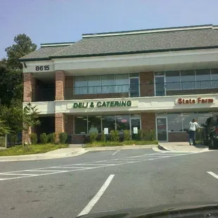 the front of the building