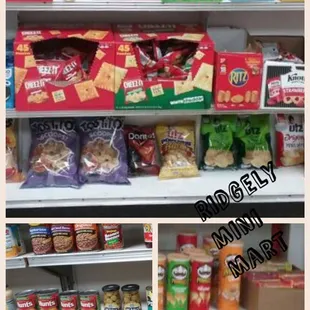 a variety of food items