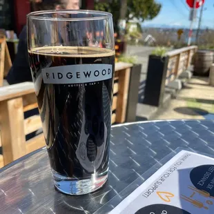 Gorgeous beer in the sun: Holy Mountain Coconut Porter