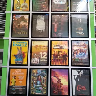 Movies that are showing.