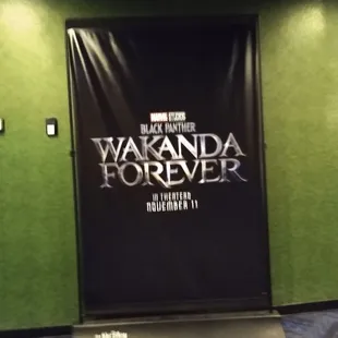 Advertisment for Wakanda forever.