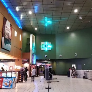 Inside the theater.