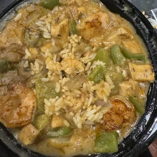 I didn't like the Chicken and Shrimp Gumbo. Super thick, not like a gumbo, more like a gravy. Didn't care for the cubed chicken in it.