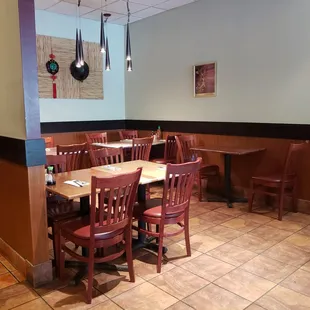 Completely empty restaurant at 6 pm on a Wednesday night